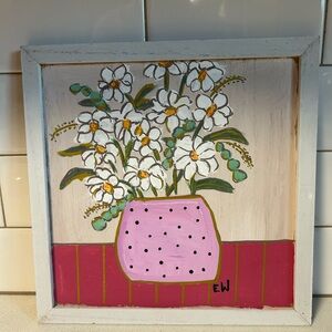 Floral Painting in Pink Vase